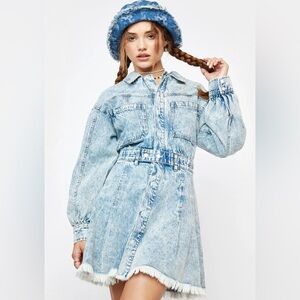 We the Free long sleeve denim dress